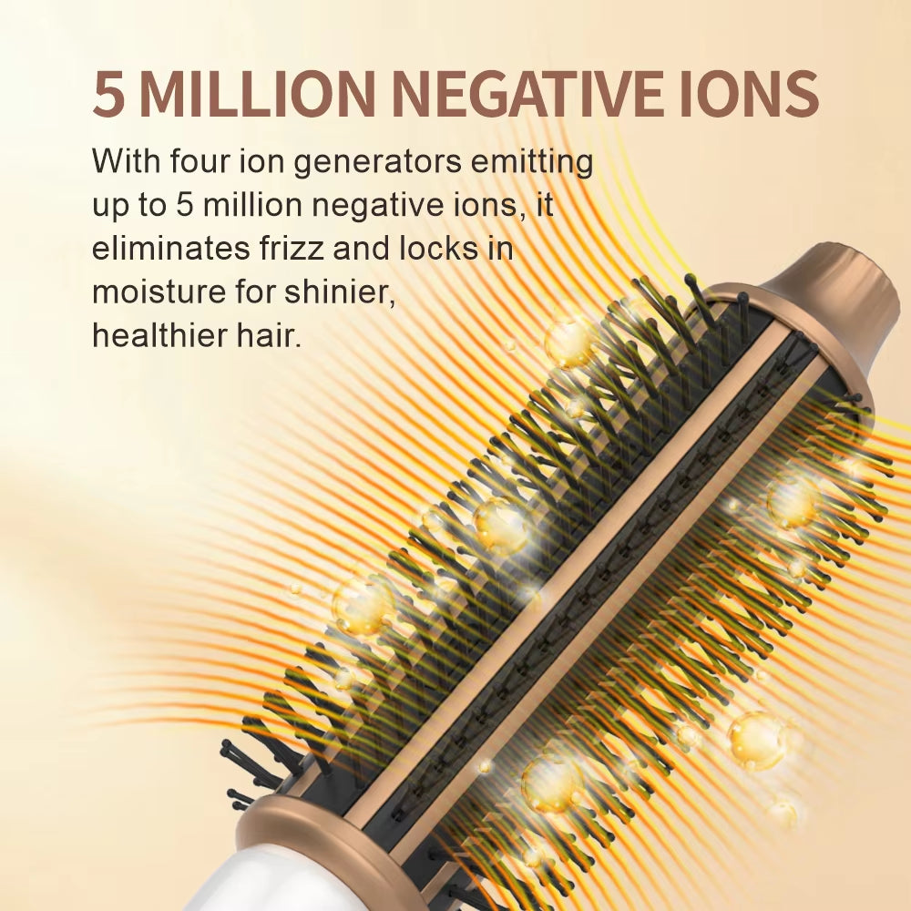 Casa De Belleza Ionic Negative Ion round Electric Heated Thermal Brush Curling Iron Hair Curler Set